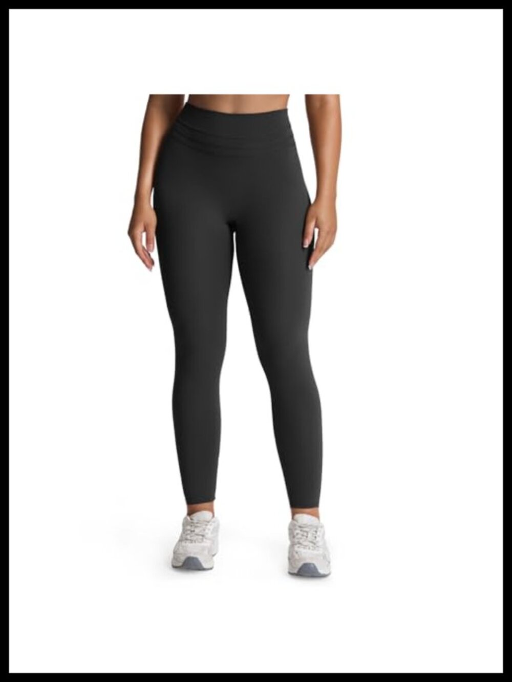High Waisted Yoga Leggings with Tummy Control 3 Seam Waist 26"